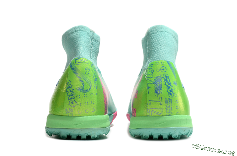 Unisex Nike Air Zoom Mercurial Superfly 10 Elite TF Football Shoes - Jade/Pink/Blue 5