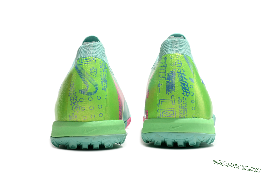 Unisex Nike Air Zoom Mercurial Vapor 16 Elite TF Football Shoes - Jade/Pink/Blue 5
