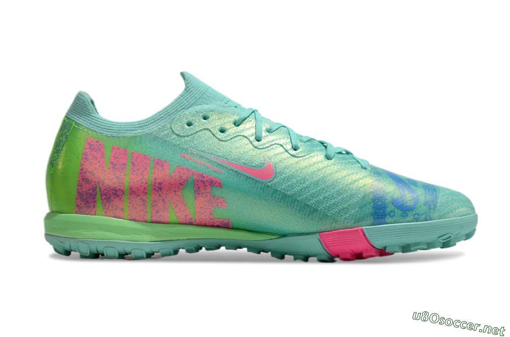 Unisex Nike Air Zoom Mercurial Vapor 16 Elite TF Football Shoes - Jade/Pink/Blue 7