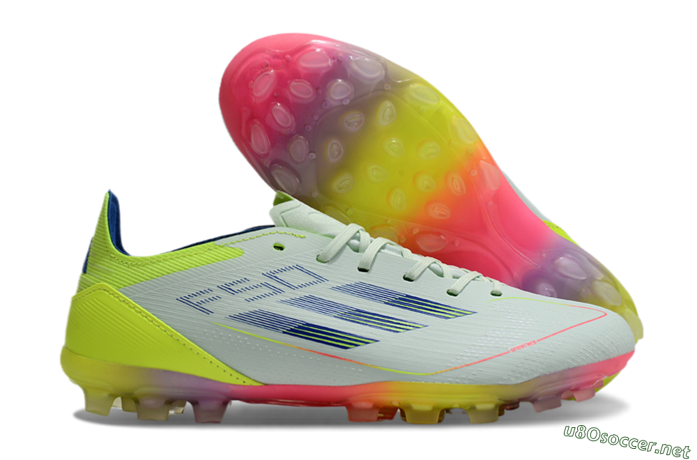 Unisex Adidas F50 Elite MG Football Boots - Jade/Blue/Yellow 2