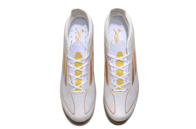 Unisex Adidas F50 Elite MG Football Boots - White/Gold