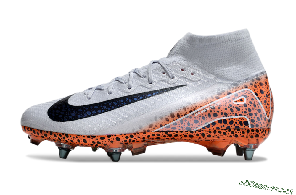 Men's Nike Air Zoom Mercurial Superfly 10 Elite SG Football Boots - Grey/Black/Leopard 0