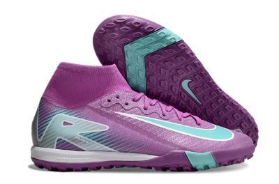 Unisex Nike Air Zoom Mercurial Superfly 10 Elite TF Football Shoes - Purple/Jade/White