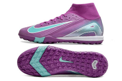 Unisex Nike Air Zoom Mercurial Superfly 10 Elite TF Football Shoes - Purple/Jade/White
