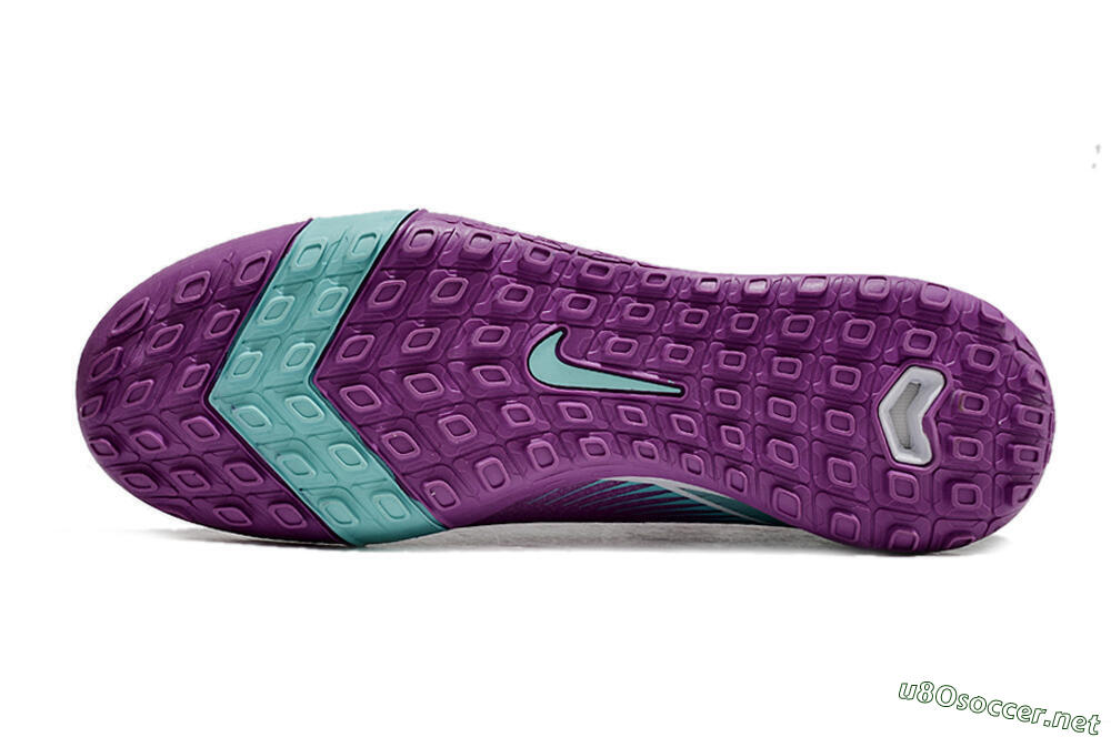 Unisex Nike Air Zoom Mercurial Superfly 10 Elite TF Football Shoes - Purple/Jade/White 6