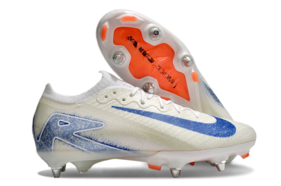 Men's Nike Air Zoom Mercurial Vapor 16 Elite SG Football Boots - Beige/Blue/White