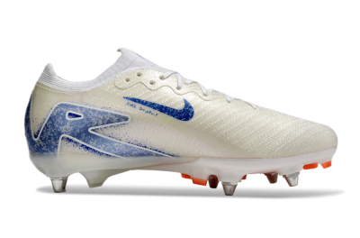 Men's Nike Air Zoom Mercurial Vapor 16 Elite SG Football Boots - Beige/Blue/White