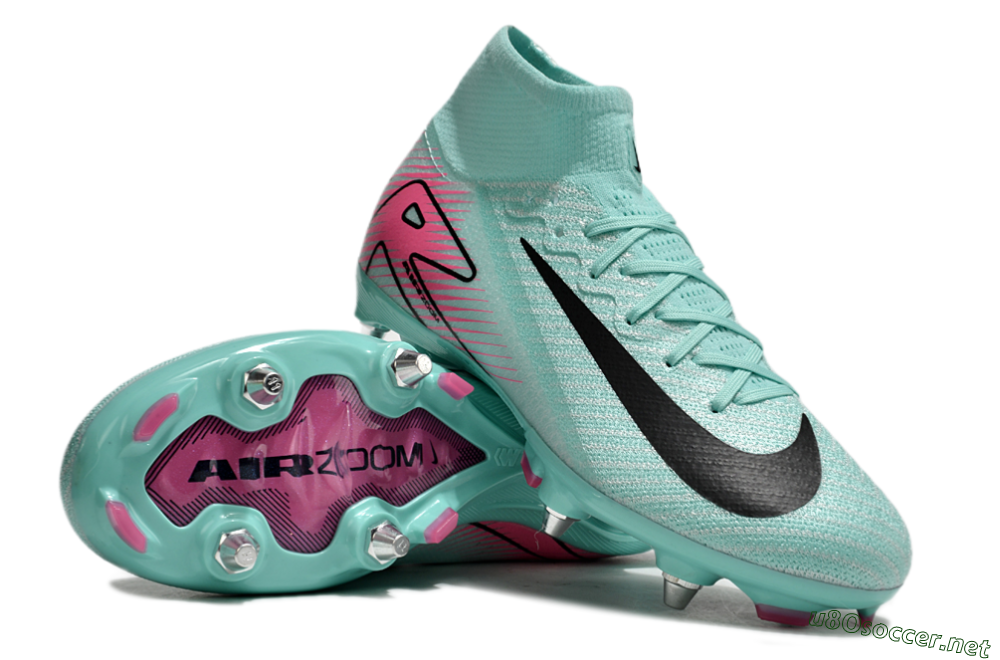 Men's Nike Air Zoom Mercurial Superfly 10 Elite SG Football Boots - Jade/Black/Pink 3