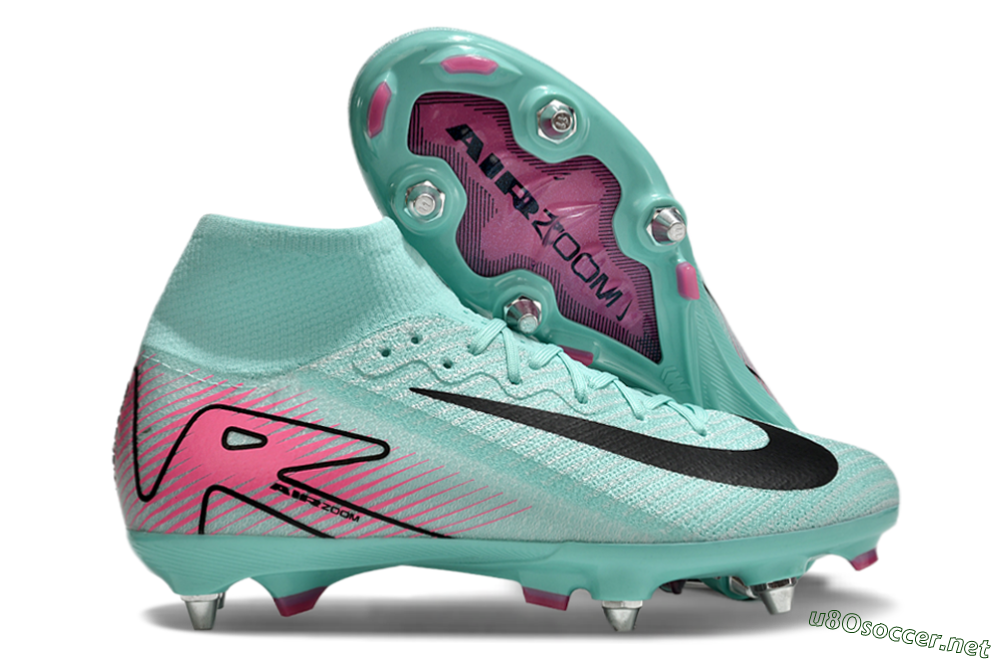 Men's Nike Air Zoom Mercurial Superfly 10 Elite SG Football Boots - Jade/Black/Pink 2