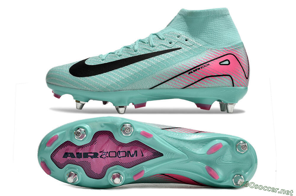 Men's Nike Air Zoom Mercurial Superfly 10 Elite SG Football Boots - Jade/Black/Pink 1
