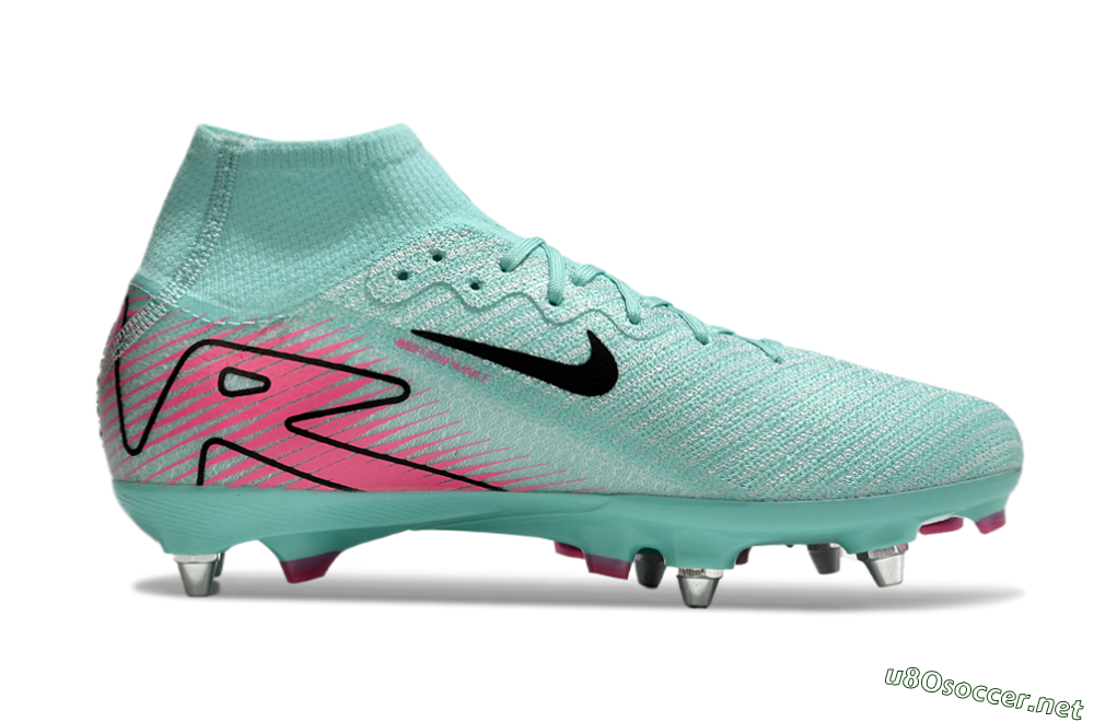 Men's Nike Air Zoom Mercurial Superfly 10 Elite SG Football Boots - Jade/Black/Pink 7