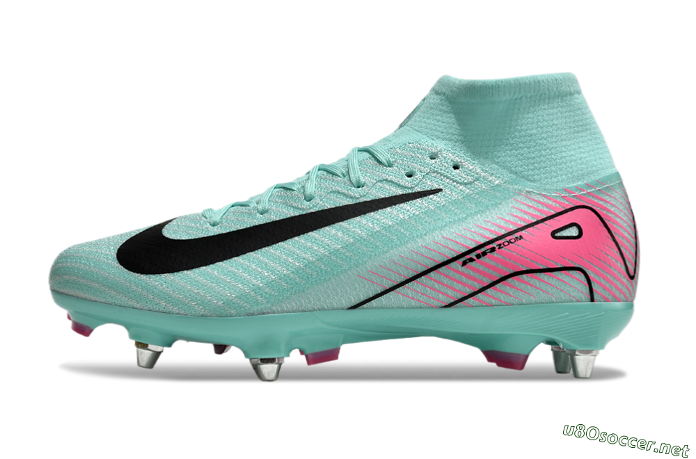 Men's Nike Air Zoom Mercurial Superfly 10 Elite SG Football Boots - Jade/Black/Pink 0