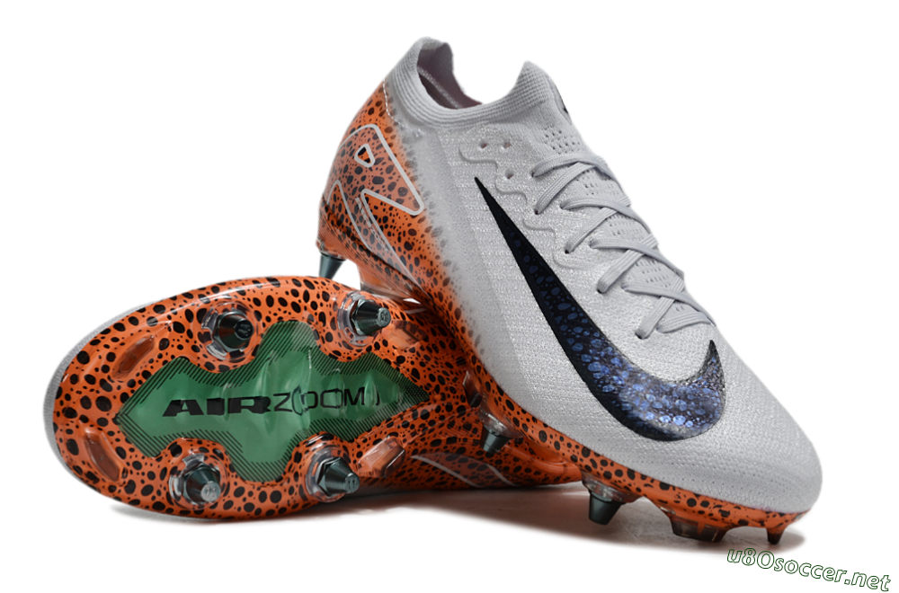 Men's Nike Air Zoom Mercurial Vapor 16 Elite SG Football Boots - Grey/Black/Leopard 3