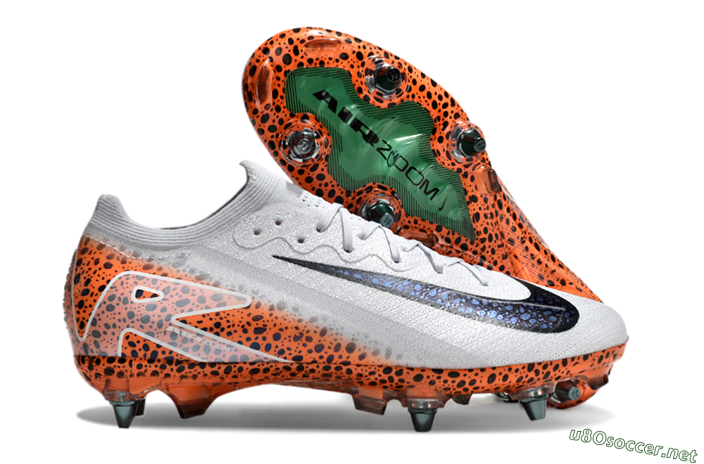 Men's Nike Air Zoom Mercurial Vapor 16 Elite SG Football Boots - Grey/Black/Leopard 2