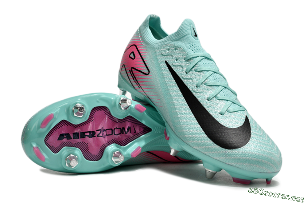 Men's Nike Air Zoom Mercurial Vapor 16 Elite SG Football Boots - Jade/Black/Pink 3