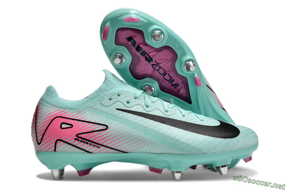 Men's Nike Air Zoom Mercurial Vapor 16 Elite SG Football Boots - Jade/Black/Pink 2