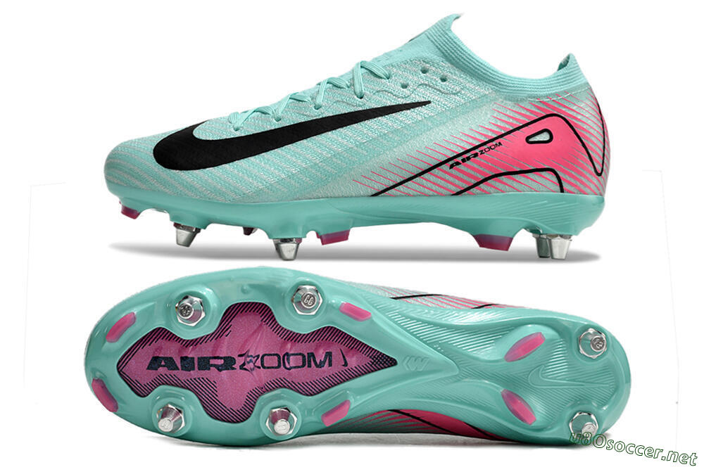 Men's Nike Air Zoom Mercurial Vapor 16 Elite SG Football Boots - Jade/Black/Pink 1