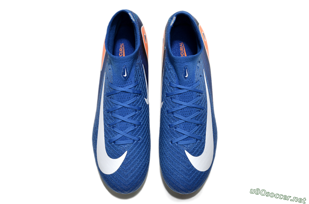 Unisex Nike Air Zoom Mercurial Superfly 10 Elite FG Football Boots - Blue/White/Orange 4