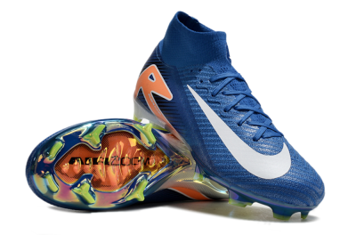 Unisex Nike Air Zoom Mercurial Superfly 10 Elite FG Football Boots - Blue/White/Orange
