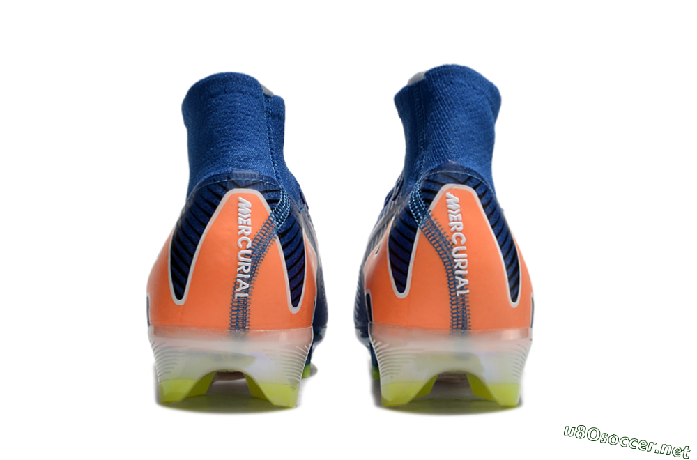 Unisex Nike Air Zoom Mercurial Superfly 10 Elite FG Football Boots - Blue/White/Orange 5