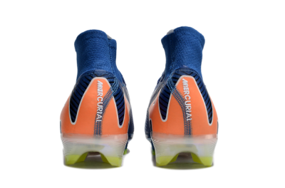 Unisex Nike Air Zoom Mercurial Superfly 10 Elite FG Football Boots - Blue/White/Orange
