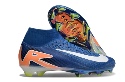 Unisex Nike Air Zoom Mercurial Superfly 10 Elite FG Football Boots - Blue/White/Orange