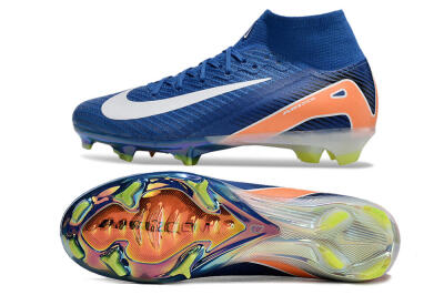 Unisex Nike Air Zoom Mercurial Superfly 10 Elite FG Football Boots - Blue/White/Orange