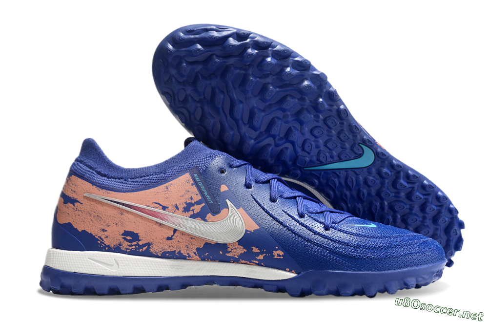 Men's Nike Phantom GX 2 Elite TF Football Shoes - Blue/White/Red 2
