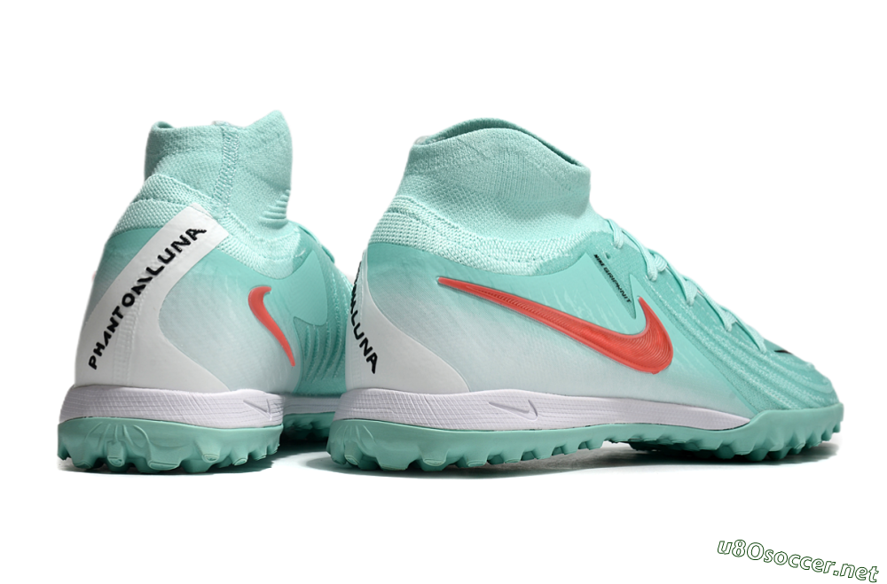 Men's Nike Phantom Luna Elite TF Football Shoes - Jade/Red/White 6