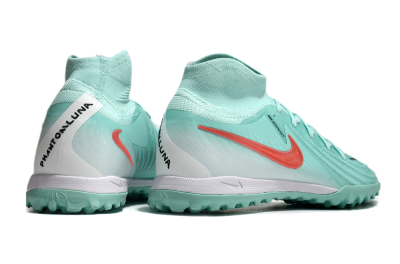 Men's Nike Phantom Luna Elite TF Football Shoes - Jade/Red/White
