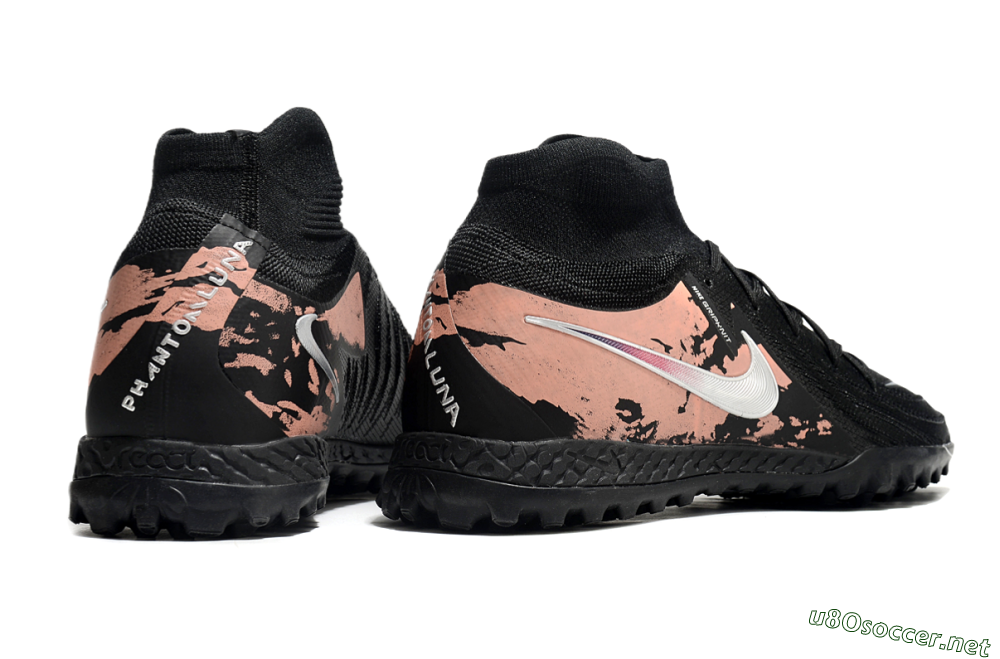 Men's Nike Phantom Luna Elite TF Football Shoes - Black/White/Red 6