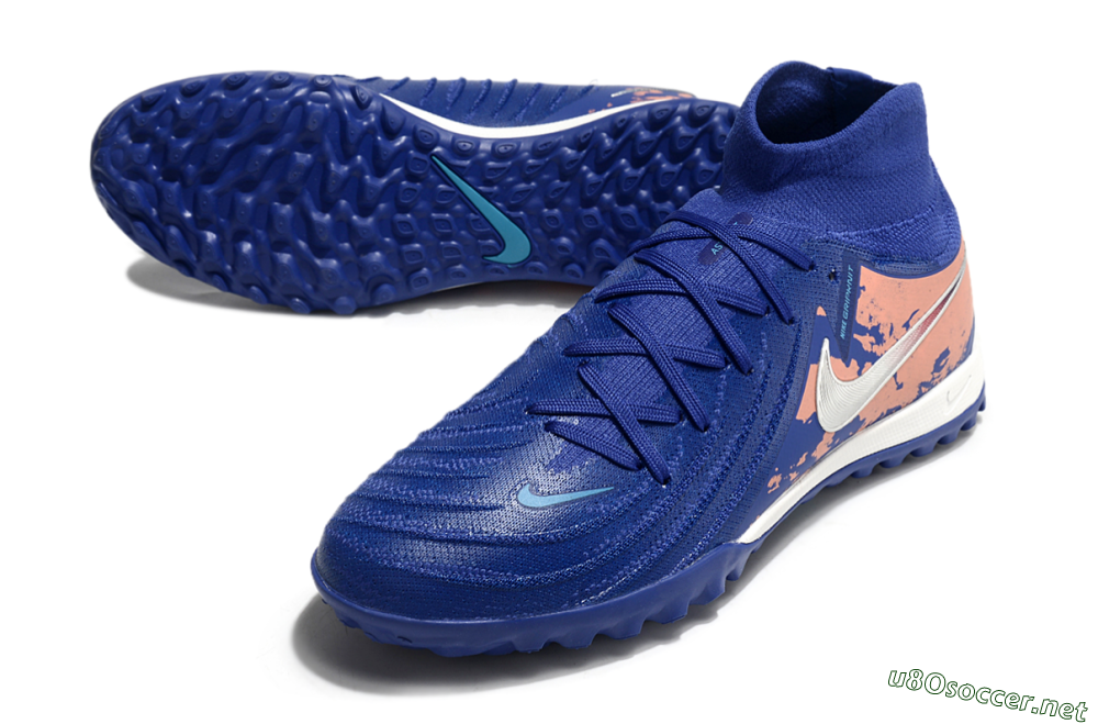 Men's Nike Phantom Luna Elite TF Football Shoes - Blue/White/Red 3