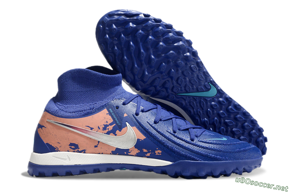 Men's Nike Phantom Luna Elite TF Football Shoes - Blue/White/Red 2