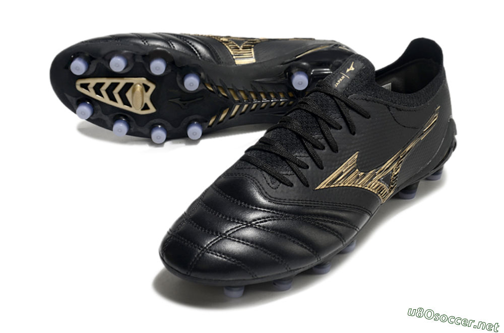 Men's Mizuno Morelia Neo 3 FG Football Boots - Black/Gold 3