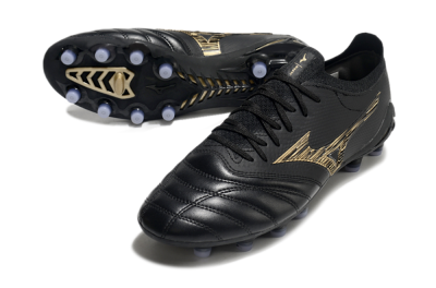 Men's Mizuno Morelia Neo 3 FG Football Boots - Black/Gold