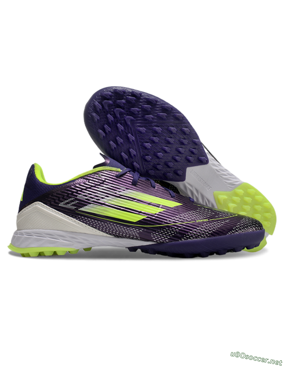 Unisex Adidas F50 Pro TF Football Shoes - Purple/Yellow/Blue 2