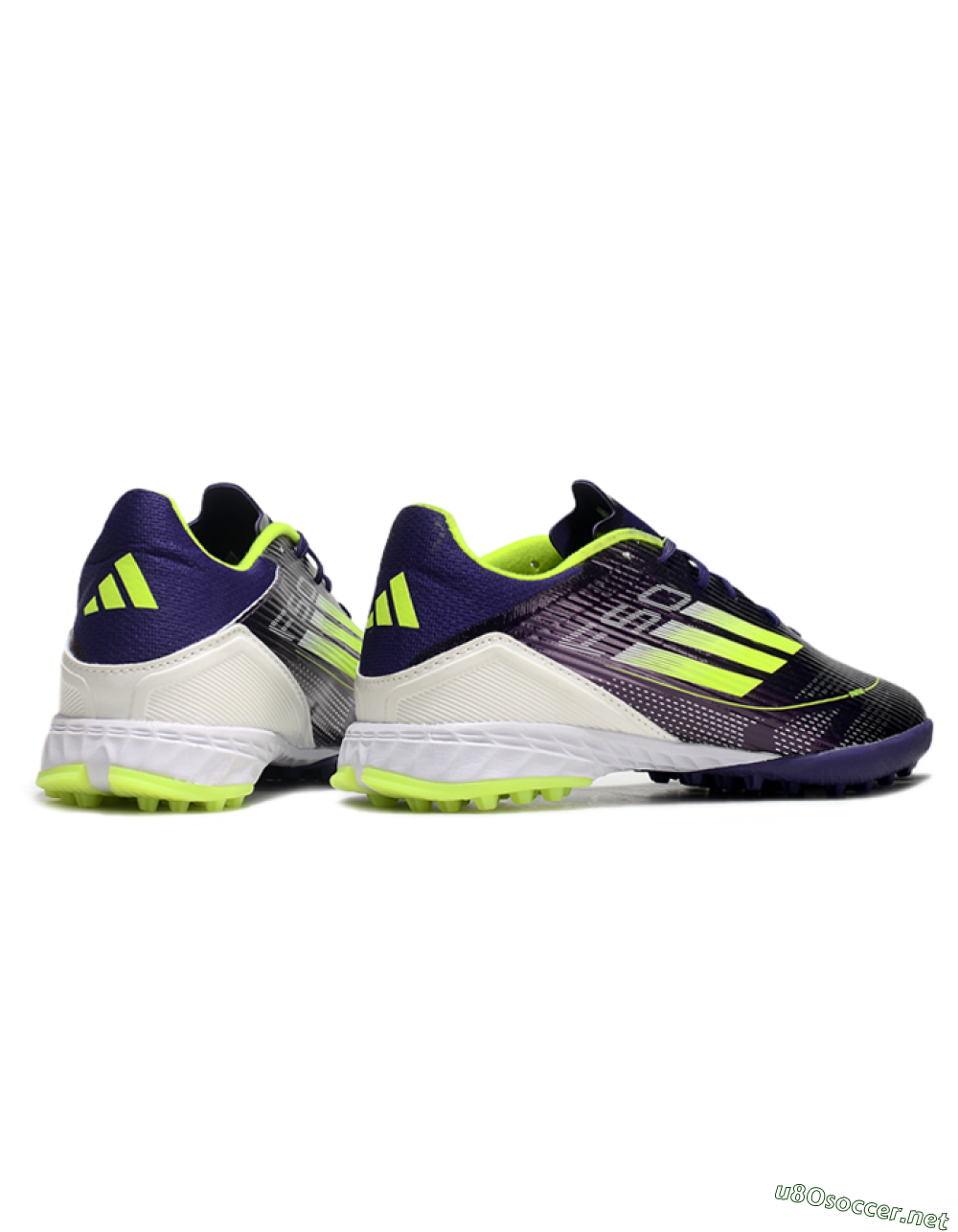 Unisex Adidas F50 Pro TF Football Shoes - Purple/Yellow/Blue 6
