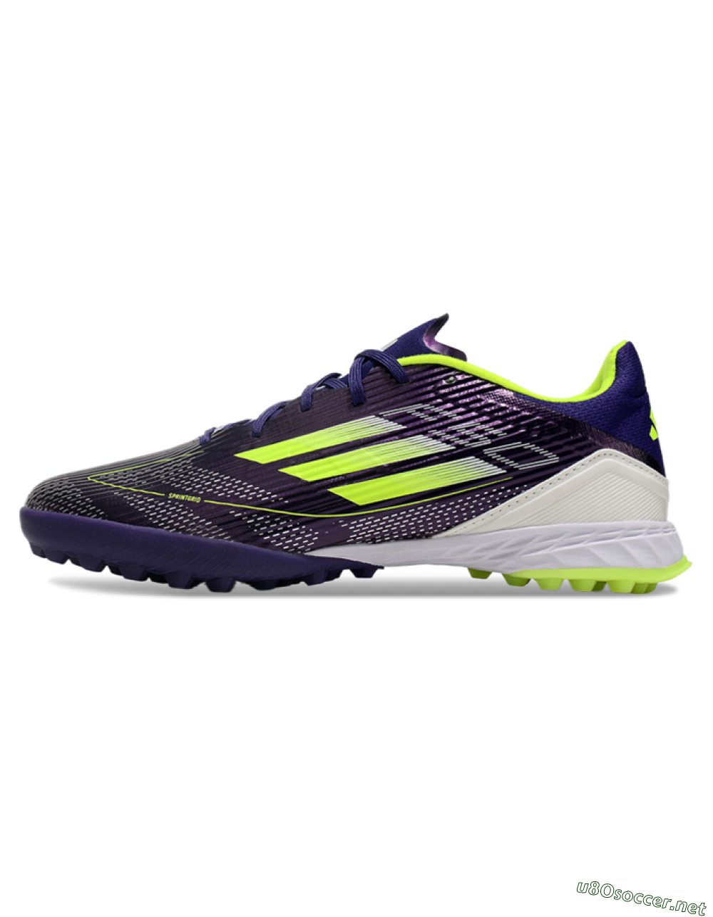 Unisex Adidas F50 Pro TF Football Shoes - Purple/Yellow/Blue 0
