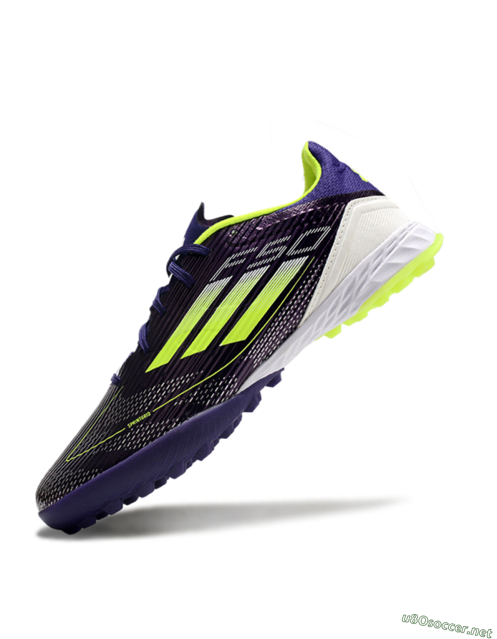 Unisex Adidas F50 Pro TF Football Shoes - Purple/Yellow/Blue 5