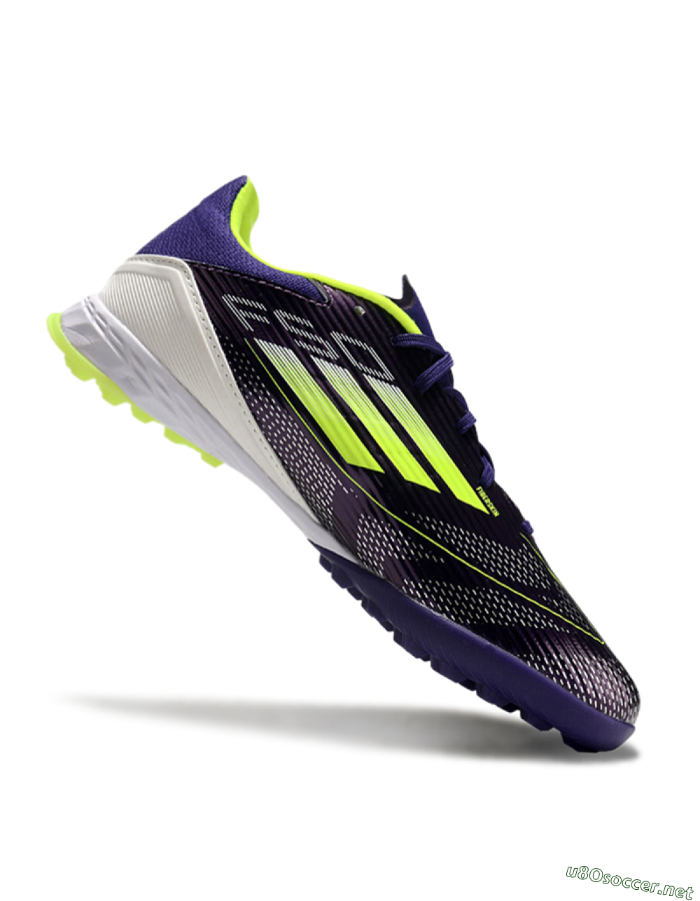 Unisex Adidas F50 Pro TF Football Shoes - Purple/Yellow/Blue 4