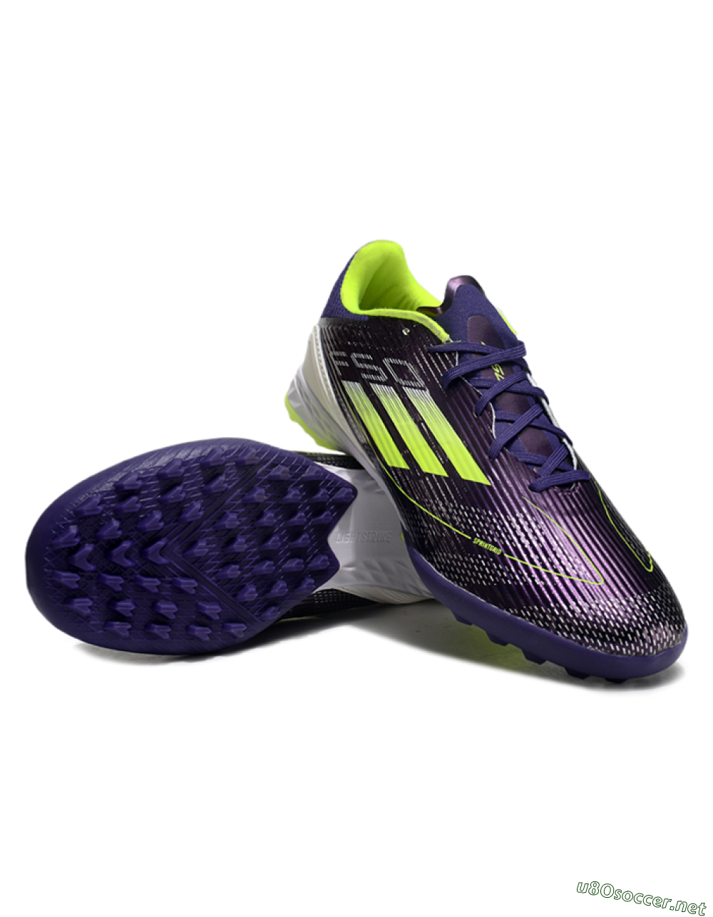Unisex Adidas F50 Pro TF Football Shoes - Purple/Yellow/Blue 3