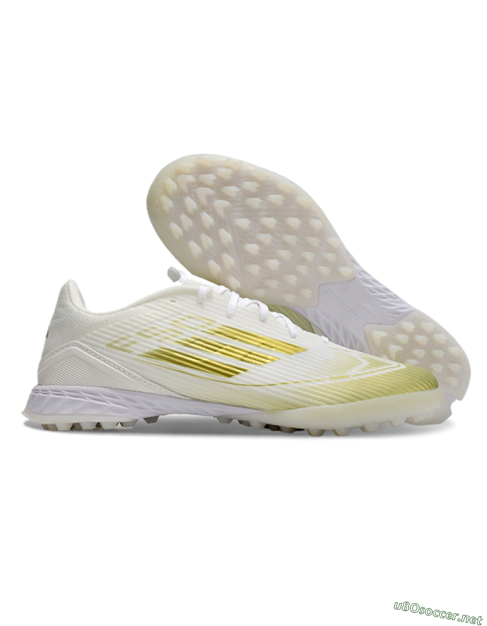 Unisex Adidas F50 Pro TF Football Shoes - White/Gold 2