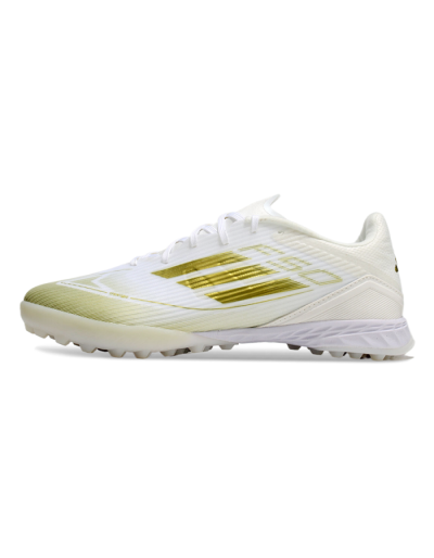 Unisex Adidas F50 Pro TF Football Shoes - White/Gold