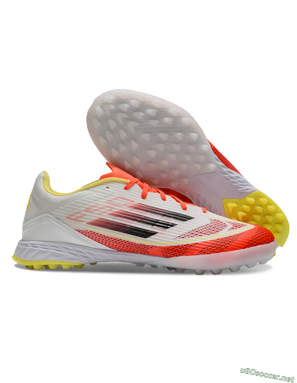 Unisex Adidas F50 Pro TF Football Shoes - Red/White/Yellow 2