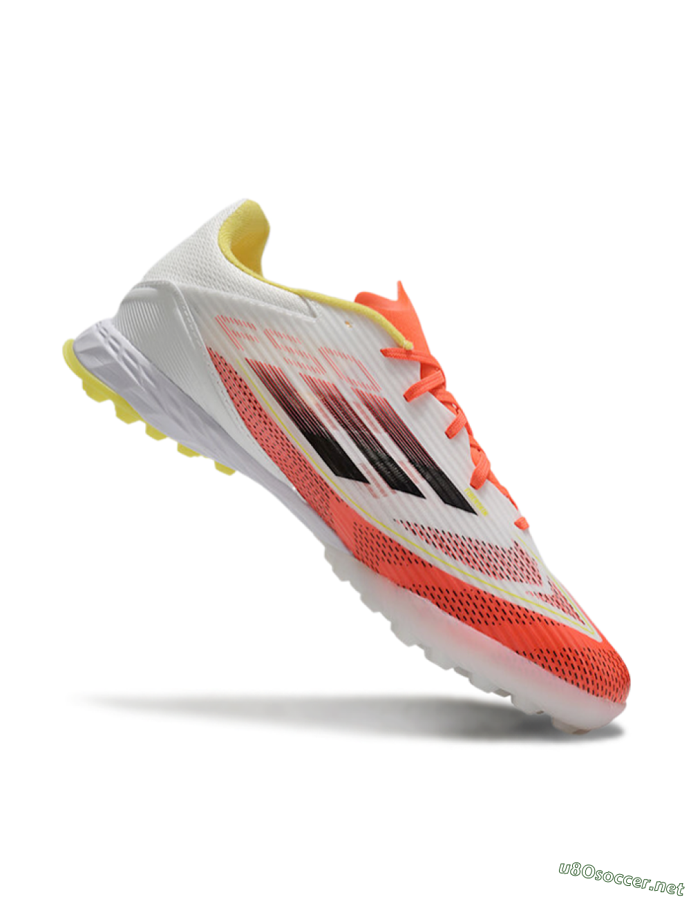 Unisex Adidas F50 Pro TF Football Shoes - Red/White/Yellow 4