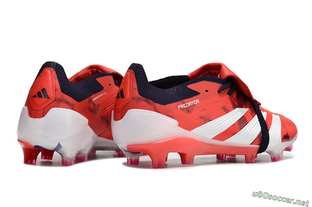 Unisex Adidas Predator Elite Foldover Tongue FG Football Boots - Red/White/Black 6