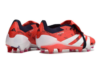 Unisex Adidas Predator Elite Foldover Tongue FG Football Boots - Red/White/Black