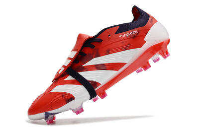 Unisex Adidas Predator Elite Foldover Tongue FG Football Boots - Red/White/Black