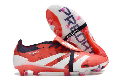 Unisex Adidas Predator Elite Foldover Tongue FG Football Boots - Red/White/Black