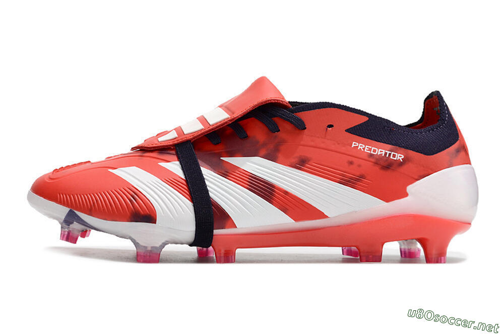 Unisex Adidas Predator Elite Foldover Tongue FG Football Boots - Red/White/Black 0